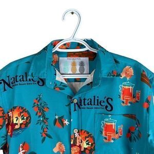 Tropical‎ Bros Hawaiian Shirt Mens S Natalies Island Juice S/S Stretch Wicking